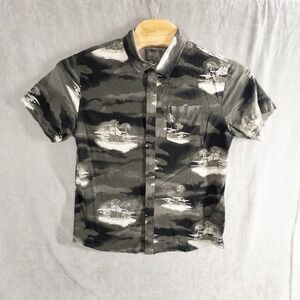 EXP Hawaiian Cotton Blend Shirt Mens‎ Large Resort Beach Cruise Vacation